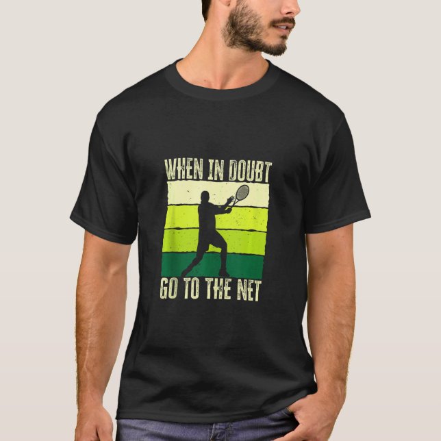 T-shirt En Doute, Allez Sur Le Net. Citation De Tennis Drô (Devant)