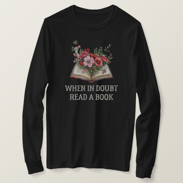 T-shirt En Doute, Lisez Un Livre | Enseignant anglais amus (Design devant)