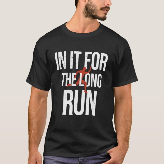 T-shirt En Elle Pour La Longue Course Marathon Coureur (Devant)