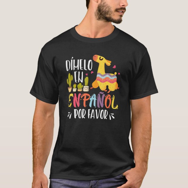 T-shirt En Espanol Por Favor Bilingual Spanish Teacher (Devant)