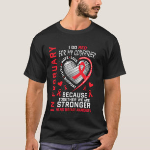 T-shirt En février, allez rouge pour la maladie cardiaque