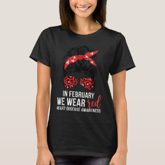 T-shirt En février, nous portons du rouge pour la sensibil