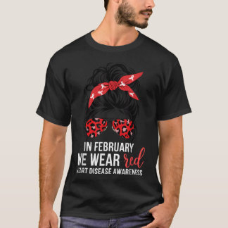 T-shirt En février, nous portons du rouge pour la sensibil
