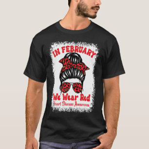 T-shirt En Février, Nous Portons La Maladie De Coeur Rouge