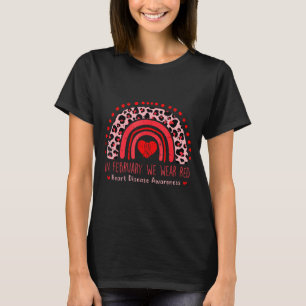 T-shirt En février, nous portons le rouge Ruban arc-en-cie