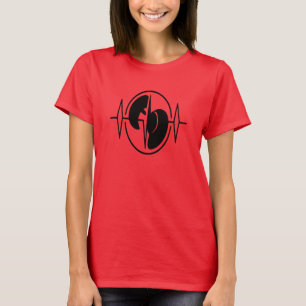 T-shirt en forme de coeur