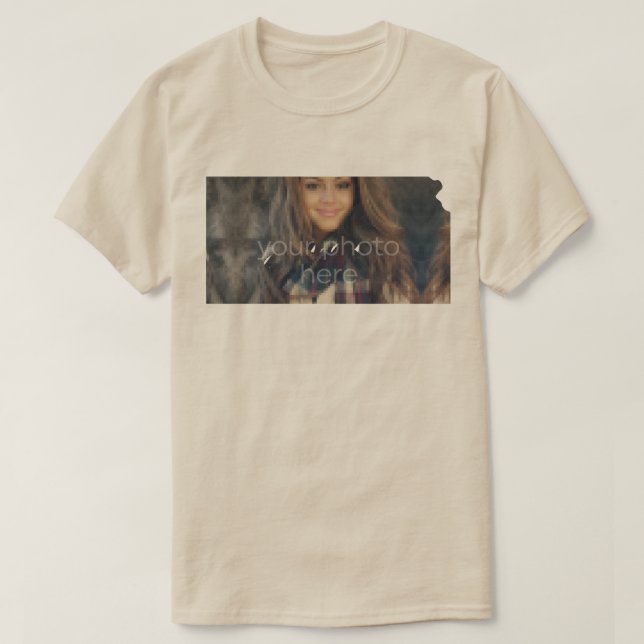 T-shirt en forme de l'état de Kansas (Design devant)