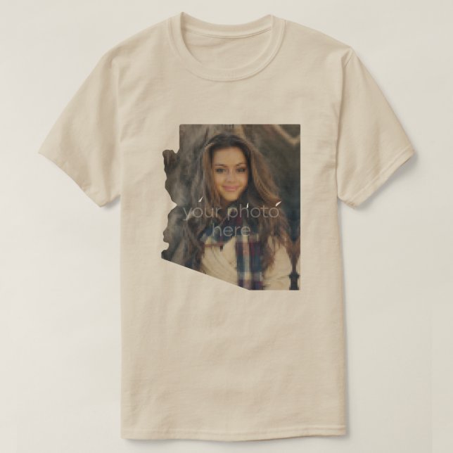 T-shirt en forme de l'état de l'Arizona (Design devant)