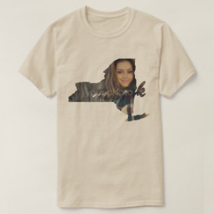 T-shirt en forme de l'état de New York