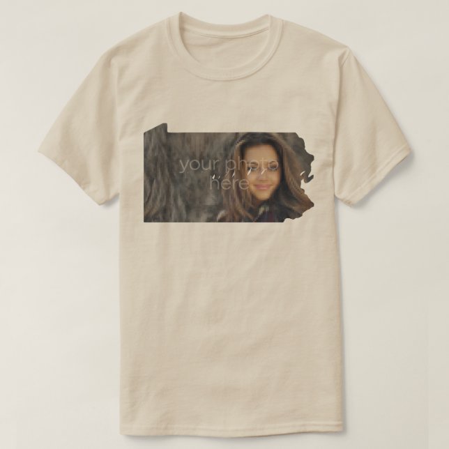 T-shirt en forme de l'état de Pennsylvanie (Design devant)