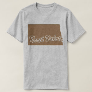 T-shirt en forme de l'État du Dakota du Nord