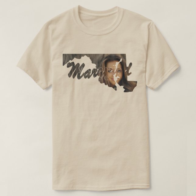 T-shirt en forme de l'état du Maryland (Design devant)