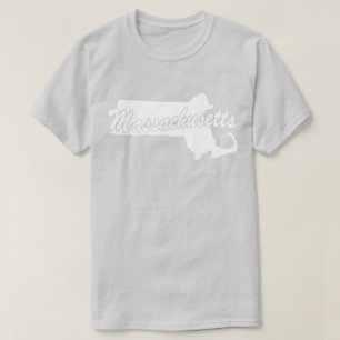 T-shirt en forme de l'État du Massachusetts
