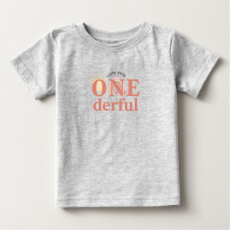 T-shirt en jersey fin pour bébé "ONE-derful" pour