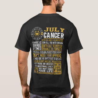 T-shirt En juillet faits soutenus de Cancer