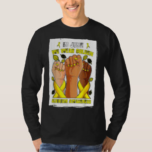 T-shirt En Juin Nous Portons Or Pour L'Albinisme Sensibili