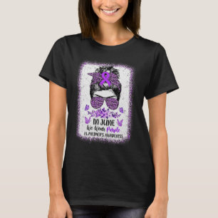 T-shirt En Juin Nous Portons Violet Alzheimer Sensibilisat