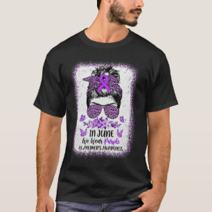 T-shirt En Juin Nous Portons Violet Alzheimer Sensibilisat