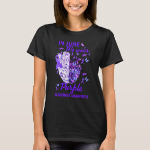 T-shirt En Juin Nous Portons Violet Alzheimer Sensibilisat