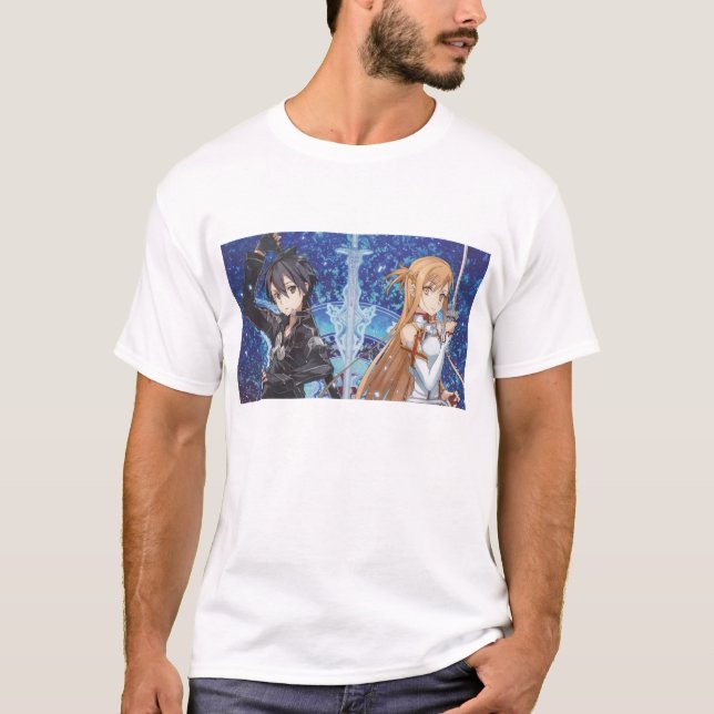 T-shirt en ligne d'art d'épée (Devant)