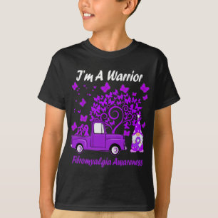 T-shirt En Mai Famille Je suis Guerrier Fibromyalgie Sensi