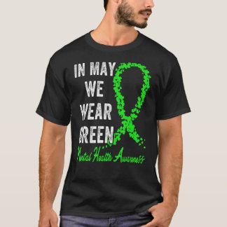 T-shirt En Mai, Nous Portons Vert Sensibilisation À La San