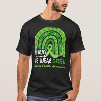 T-shirt En Mai, Nous Portons Vert Sensibilisation À La San