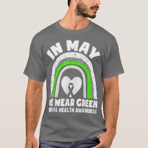 T-shirt En Mai, Nous Portons Vert Sensibilisation À La San