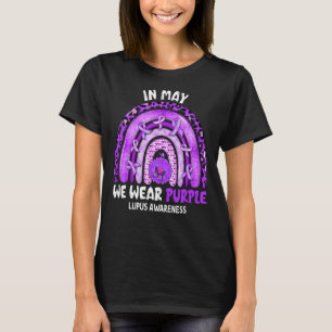 T-shirt En Mai Nous Portons Violet Arc-En-Ciel Lupus Sensi