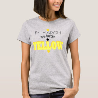 T-shirt En Mars Nous Portons Chemise Endometriose Jaune