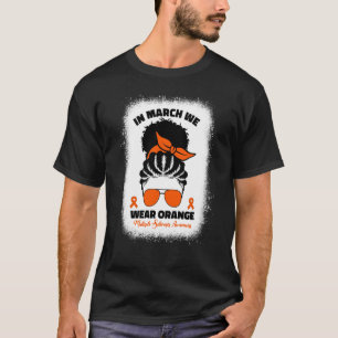 T-shirt En Mars Nous Portons Orange Sclérose Multiple Afro