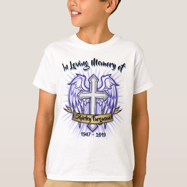 T-shirt En mémoire aimante personnalisée  (Devant)