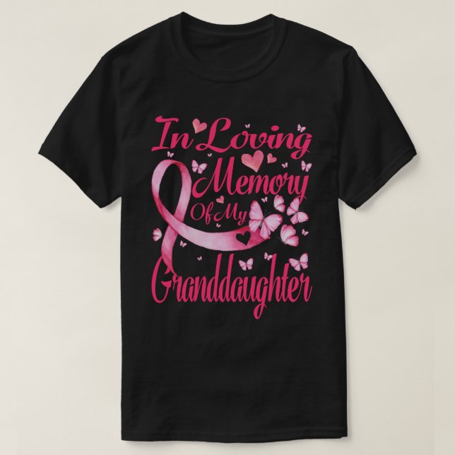 T-shirt En Mémoire D'Amour De Ma Petite-Fille Cancer Du Se (Design devant)