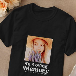 T-shirt En Mémoire d'amour Simple Photo personnalisée
