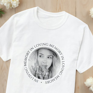T-shirt En Mémoire d'amour Simple Photo personnalisée mode