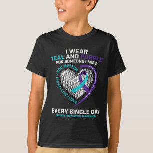 T-shirt En mémoire de Je manque Fils Mère Père Prévention