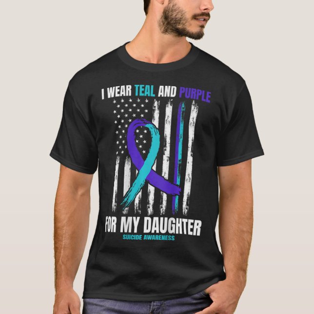T-shirt En Mémoire De La Fille Sensibilisation Au Suicide  (Devant)