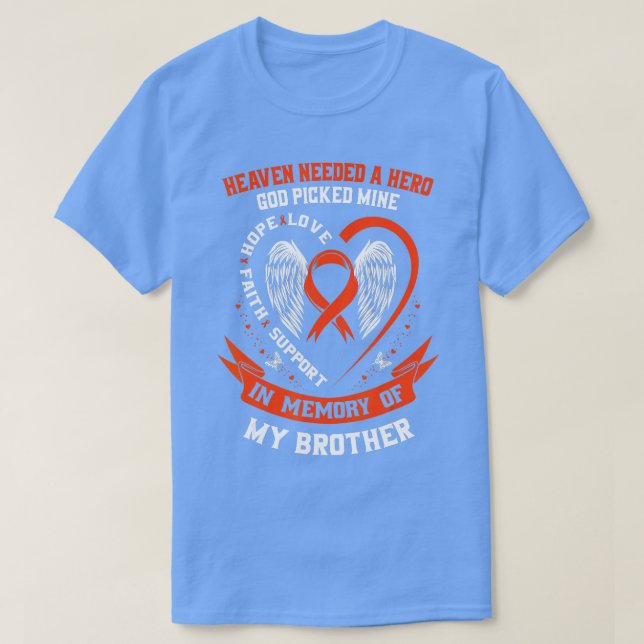 T-shirt En mémoire de mon frère Mémoire de sensibilisation (Design devant)