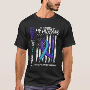T-shirt En Mémoire De Mon Mari Suicide Sensibilisation Pré