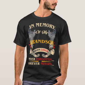 T-shirt En mémoire de mon petit-fils toujours aimé Jamais 