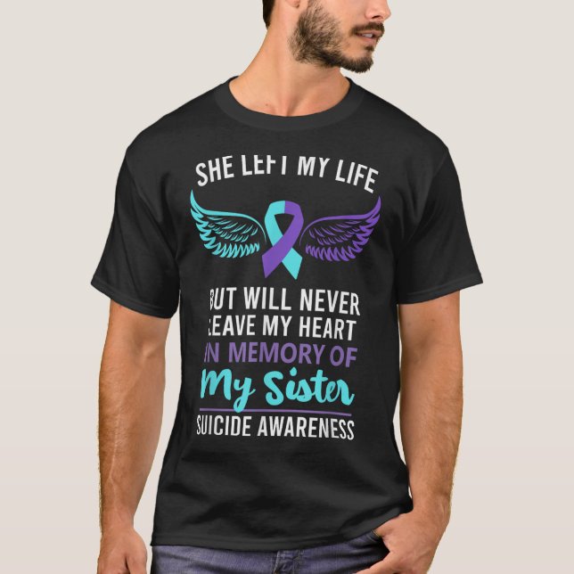 T-shirt En Mémoire De Soeur Prévention Du Suicide (Devant)