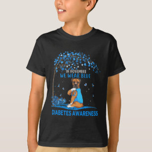 T-shirt En Novembre Nous Portons Bleu Boxe Tattoo Chien Di