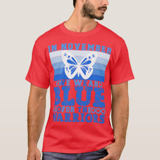 T-shirt En Novembre Nous Portons Bleu Mois de sensibilisat