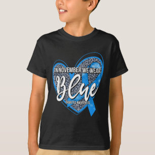 T-shirt En Novembre Nous Portons Bleu Mois de sensibilisat