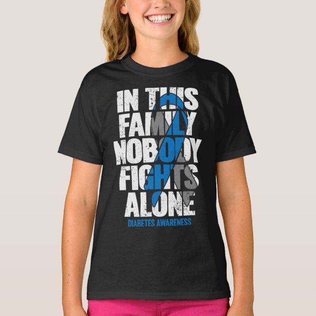 T-shirt En Novembre Nous Portons Bleu T1d T2d Diabète Diab (Devant)