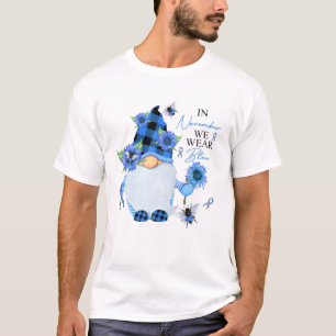T-shirt En Novembre, Nous Portons Des Gnomes Bleus Sensibi