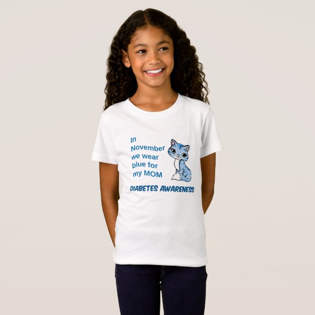 T-Shirt En novembre, nous portons du bleu pour la sensibil (Devant entier)