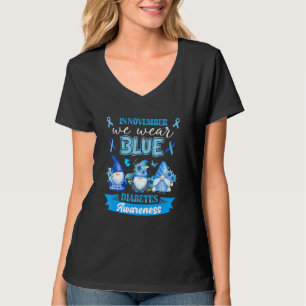 T-shirt En novembre, nous portons le gnome bleu de sensibi