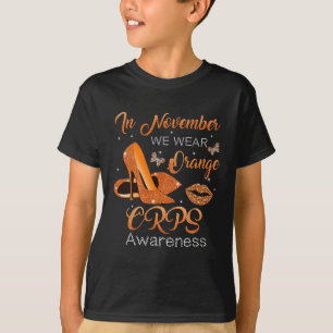 T-shirt En Novembre Nous Portons Orange High Talons Chauss
