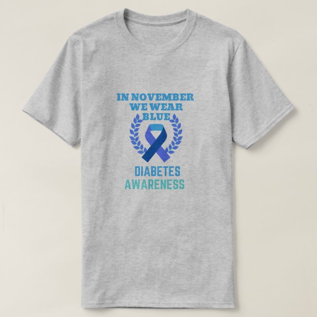 T-shirt En Novembre, Nous Portons Une Sensibilisation Au D (Design devant)